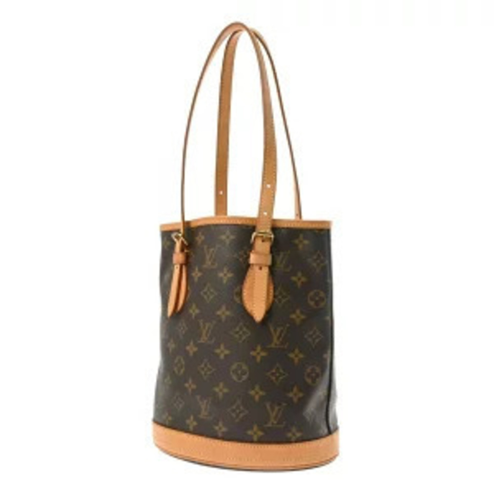 Louis Vuitton Bag Bucket Monogram Canvas Tote Brown